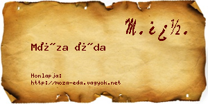 Móza Éda névjegykártya